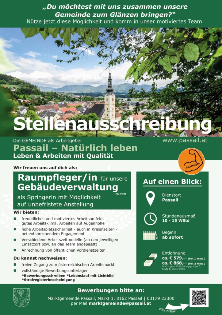Stellenausschreibung_Reinigungskraft Springerin 2025