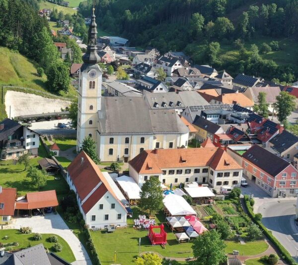 Luftansicht Rotes Kreuz Passail Oststeiermark