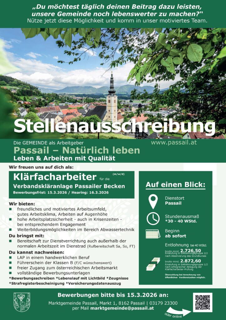 Stellenausschreibung Klärfacharbeiter