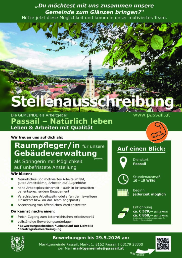Stellenausschreibung_Reinigungskraft Springerin allgemein
