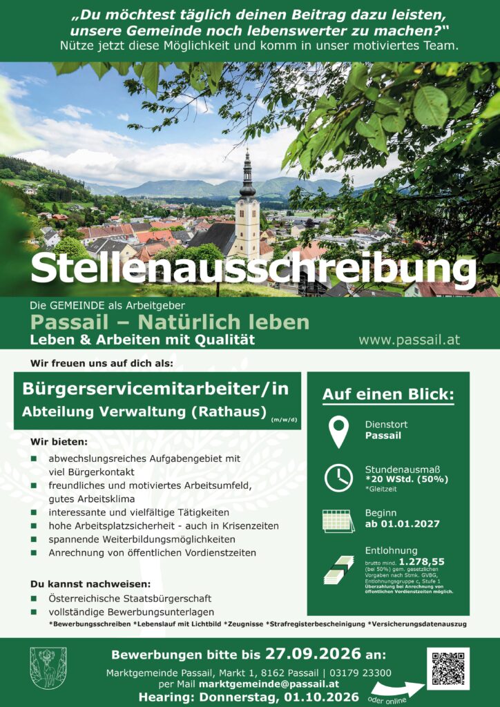 Stellenausschreibung Bürgerservice 2027-1